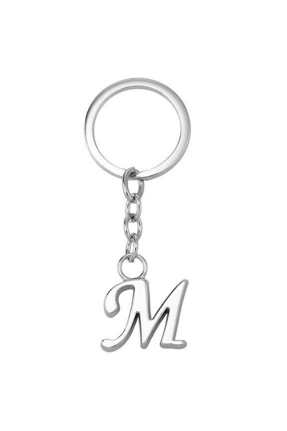 Letter M Keychain Charm for Keys and Bags, Stylish Metal Key Accessory 3.3×1.3×0.3in