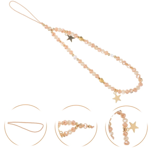 HEMOTON Sky- Stone and Alloy Phone Charm with Bead Chain for Easy Use and Stylish Look 1 Piece