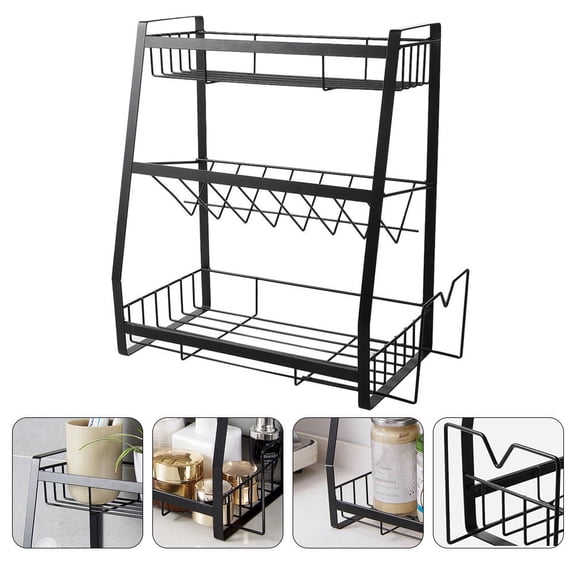 YOSADIER Small Spice Rack Iron 1Pack 15.2X12.6In For Home Kitchen