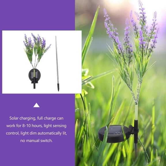 HEMOTON  Solar Insert Lamp Plug-in Ground Light Garden Lights Outdoor