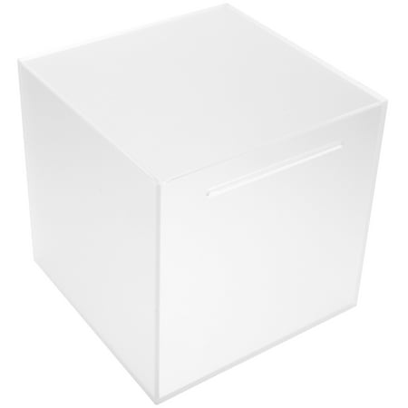 HEMOTON Square Acrylic Piggy Bank Only Save Money Container Transparent Adults Cash Storage Box