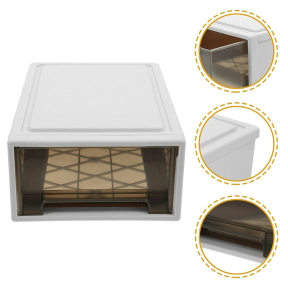 HEMOTON  Stackable Storage Drawers for Clothes Plastic Chest of Closet Bins Organizer