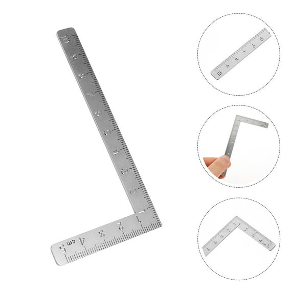 HEMOTON Stainless Steel Angle Ruler Right Carpenters Carpentry Tools