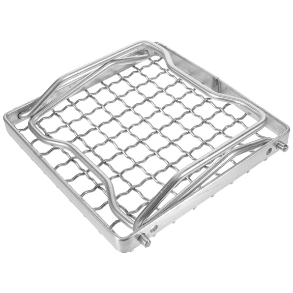 HEMOTON Stainless Steel BBQ Grill Rack for Home Cooking and Outdoor Grilling Large Silver Mesh Design 29.5 x 17.5 Inches