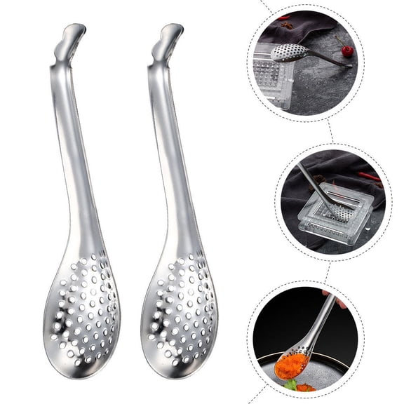 HEMOTON Stainless Steel Caviar Colanders with Slotted Design for Kitchen Use 4 Pieces Silver