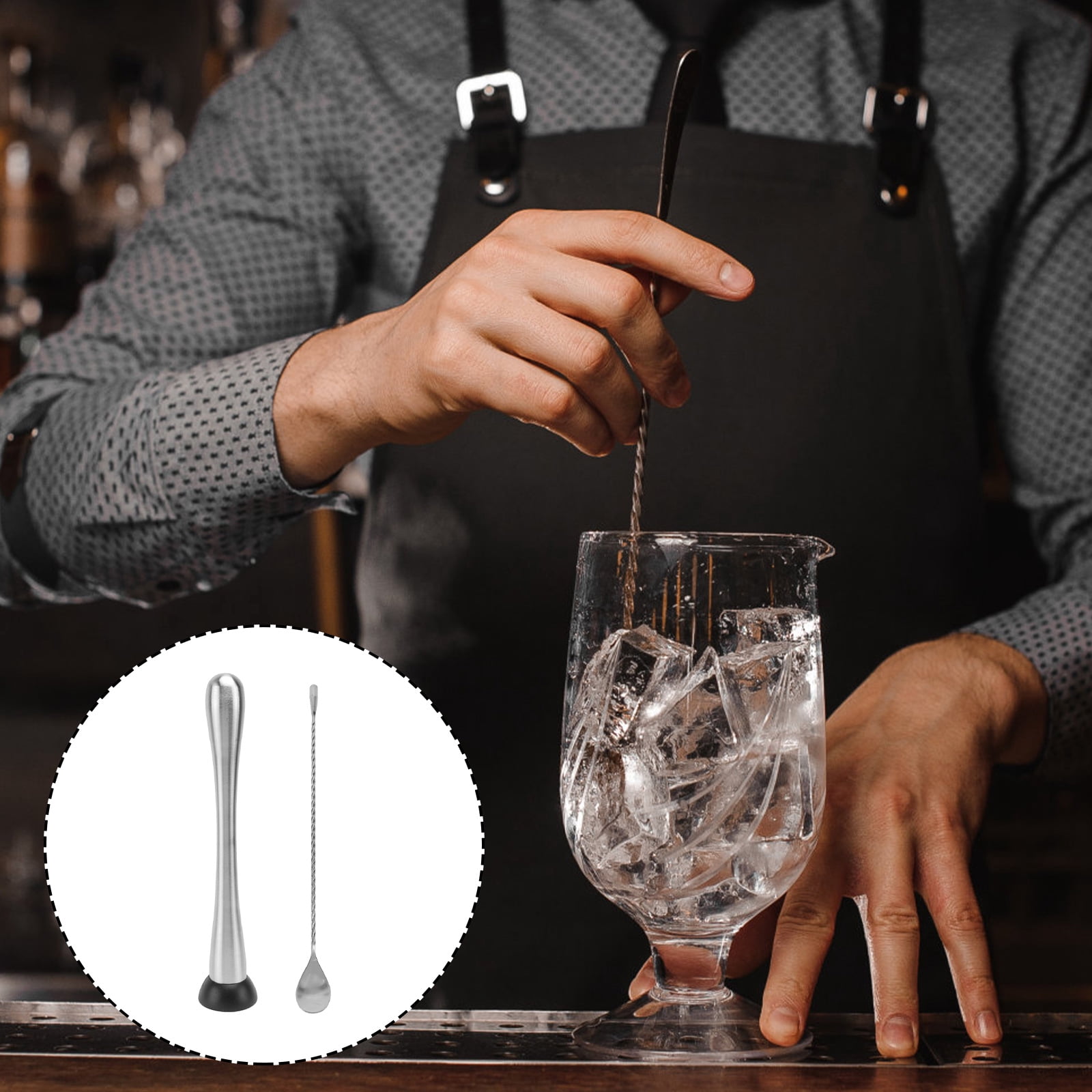 Hemoton 2pcs Cocktail Muddler Ice Crusher Ice Hammer Lemon Pressing Rod For Bar Tools Manual Masher - View #10