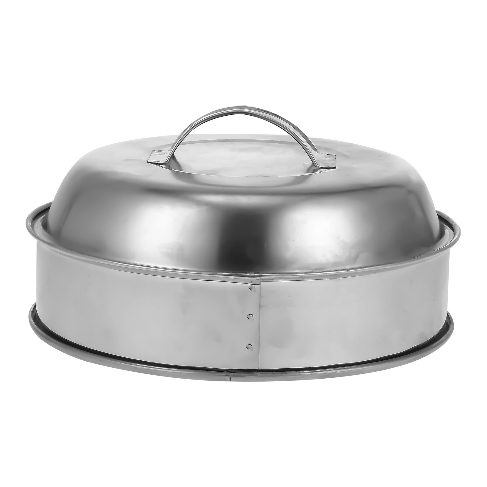 Hemoton Wok Cover Dome Stainless Steel Pot Lid Universal Pan Lid Glass Lid Frying Pan Cover Cookware Lids for Pots Pans Fry Pan Skillet Stainless