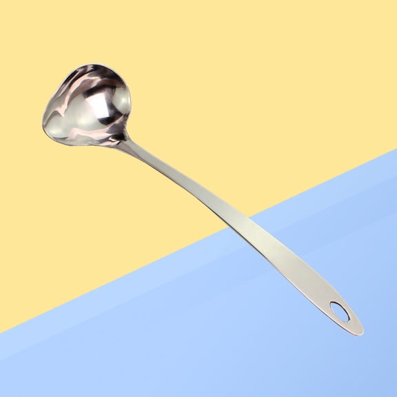 HEMOTON Stainless Steel Duckbill Soup Spoon Large Hot Pot Spoon Long Handle Home Kitchen CutlerySauce Spoon
