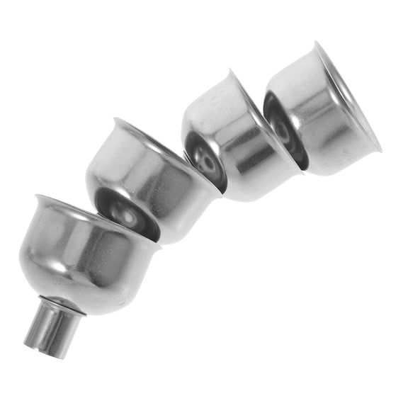 HEMOTON Stainless Steel Funnels with Handle for Home Use Kitchen Vinegar Soy Sauce Dispenser 4pcs Silver