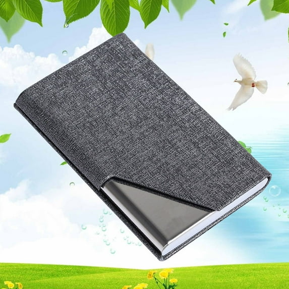 HEMOTON Stainless Steel Holder Name Case Business Card Holders Display Organizer