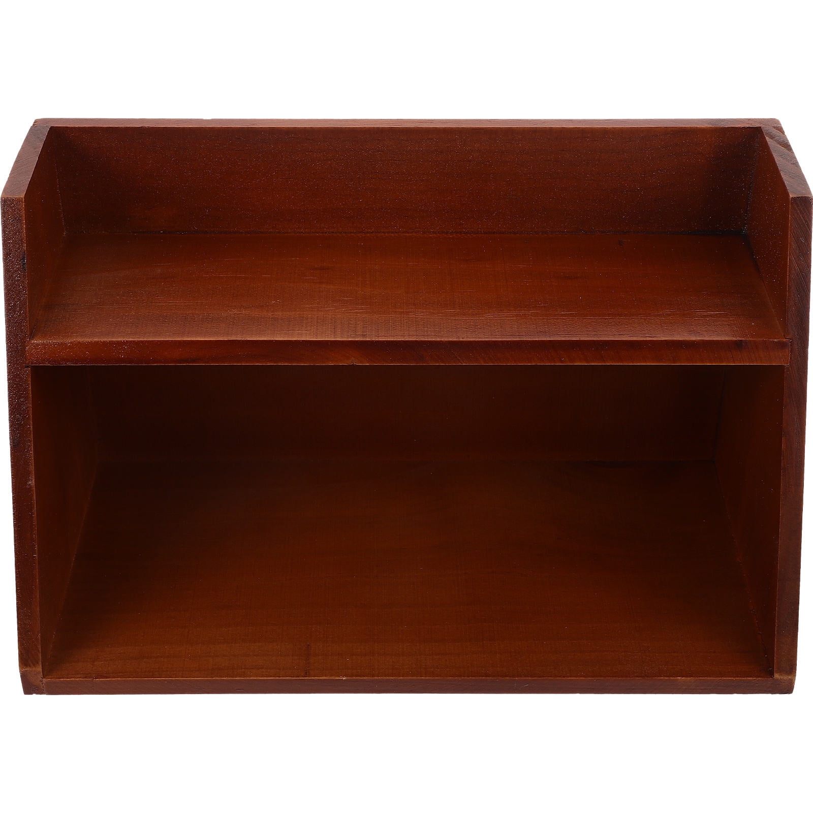DEEPCRAFF Storage Rack Dark Red Wood 1Pack 11.8X6.5X5.7In - Walmart.com