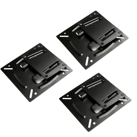 HEMOTON Sturdy Stainless Steel TV Stand Base for Home and Office Use with Black Finish Suitable for 1424 Inch LCD TVs