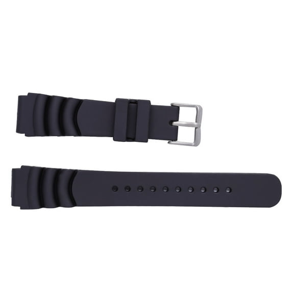 HEMOTON Stylish Waterproof Silicone Watch Band Durable 20mm Watch Strap Watch Wristband for Replacement (Black)