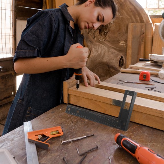 HEMOTON Swing Angles Protractor Woodworking Tool Rotatable Angle Finder and Ruler for Precision Work