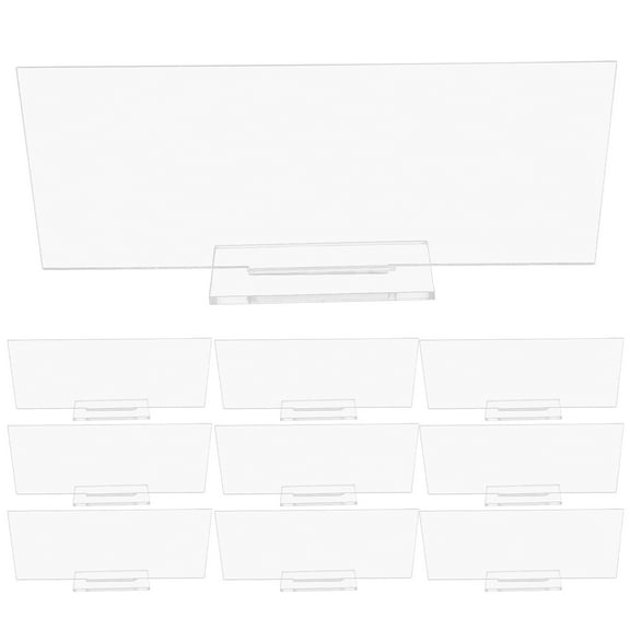 Hytrove Wedding Sign Blank Acrylic Sign Transparent 10 Bases 5.9x2.4x0.04in