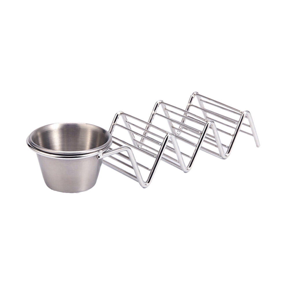 HEMOTON Taco Holder 304 Stainless Steel Mexican Pancake Rack Tray Taco ...