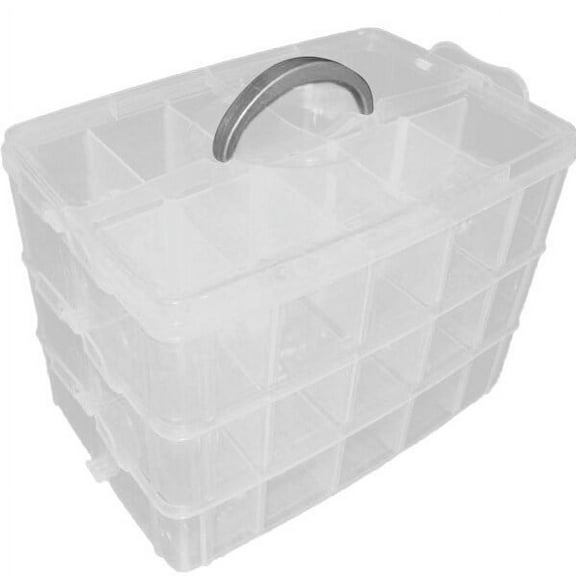 HEMOTON  Three Layer Storage Box Handheld Cosmetic Organizer