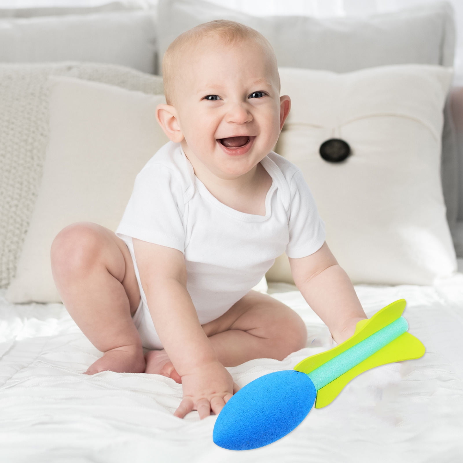 EXHUMKY Kid Rocket Hand Throwing Rockets Toy Multi Foam 1Pack 11.6x6 ...