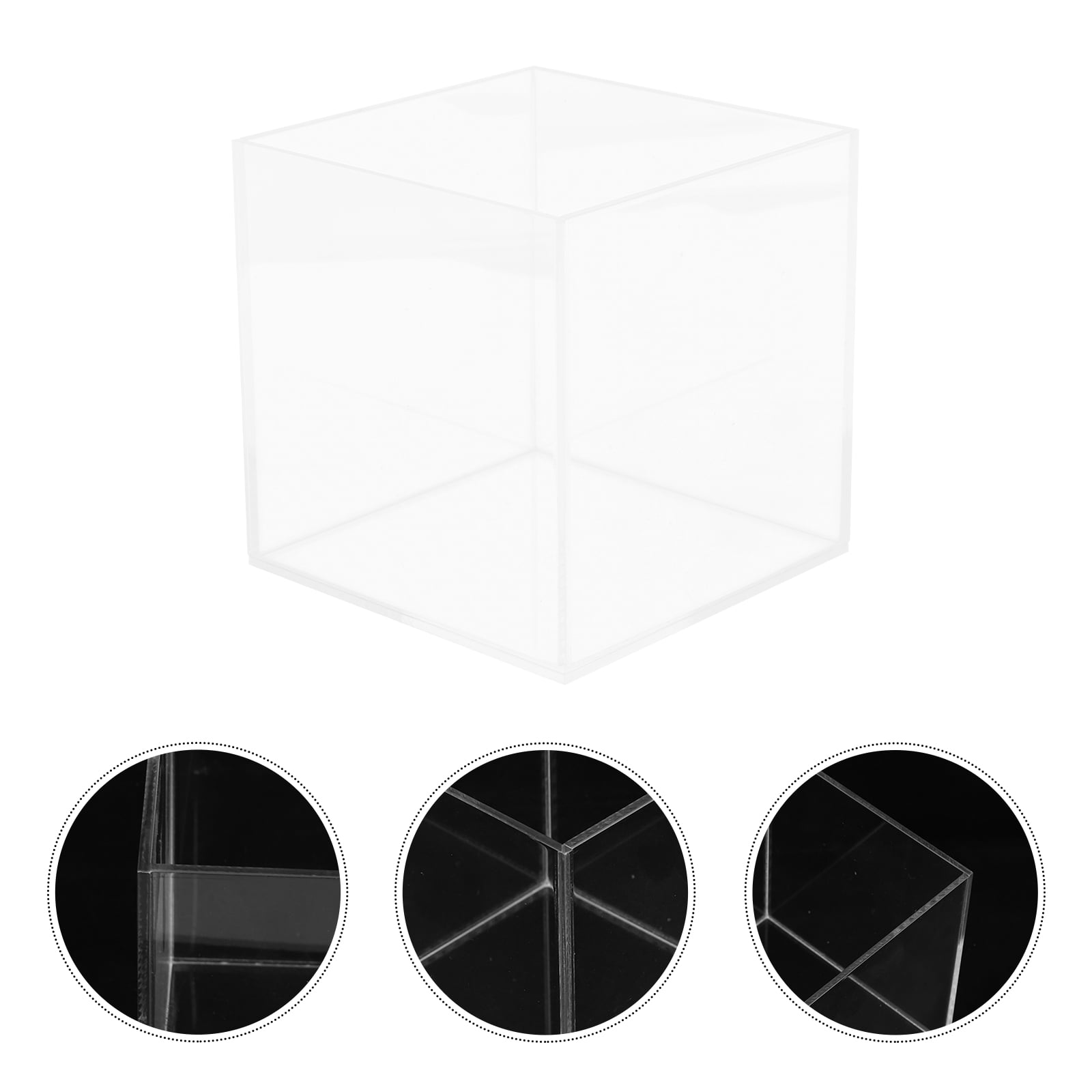 Image showcasing HEMOTON Transparent Acrylic Fish Bowl for Small Tanks Ideal for Desktop ...