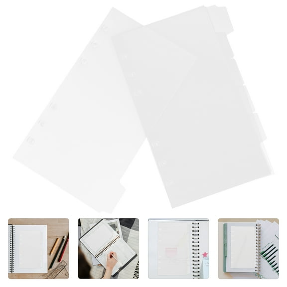 HEMOTON Clear PP Binder Dividers for Notebook Organization, Set of 18 Sheets, and Transparent