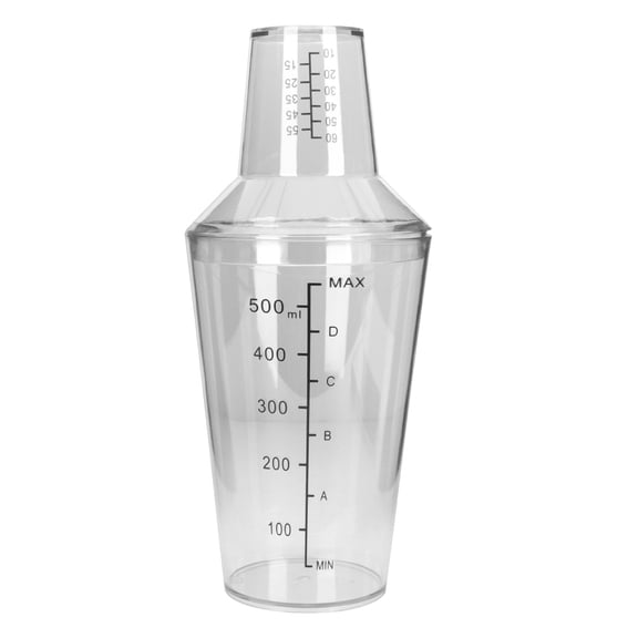 HEMOTON Transparent Cocktail Shaker Milk Tea Making Cup Bar Bar Drinks Hand Shaker