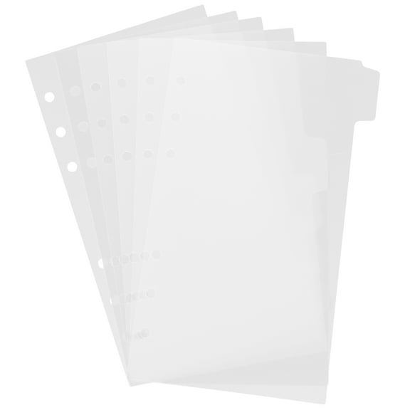 HEMOTON Transparent Plastic Index Dividers for Binder with Tabs Size Easy to Use for Decoration