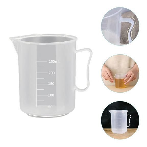 ORDDIART Beaker Measuring Cups Transparent 4Pcs For Commercial Use 3.6x3.2in
