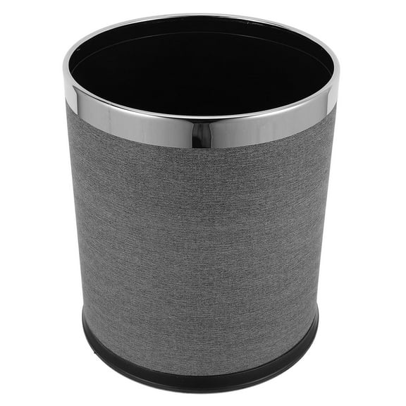 HEMOTON Trash Bin Bathroom Trash Can Round Trash Can Outdoor Garbage Can Trash Holder Garbage Container Bin Round Trash Container Recycling Bin Hotel Trash Can