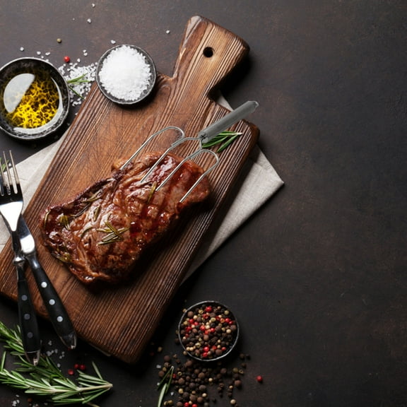 HEMOTON  Turkey Fork Easy to Clean BBQ Garden Barbecue Tool