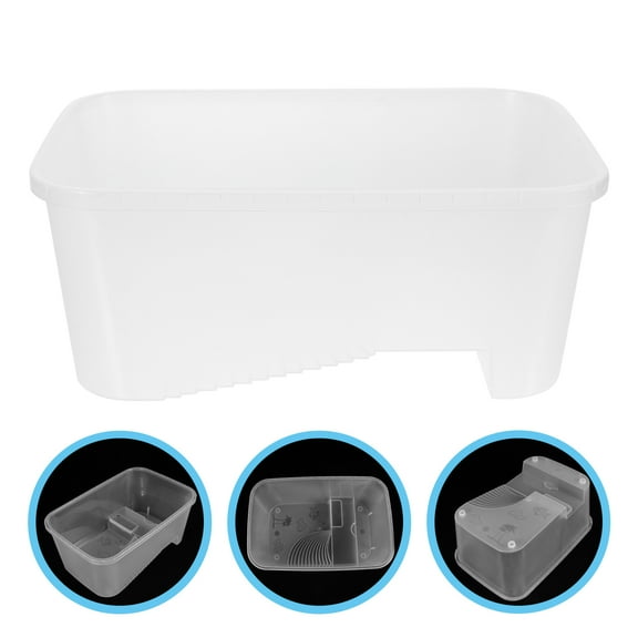 HEMOTON  Turtle Feeding Tank Lake Reptile Aquarium Habitat Transparent