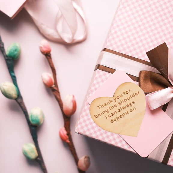 HEMOTON Unique Wooden Box for Friendship Appreciation Gift Set Durable Beige Storage .5 x 5.5 x 3.5 Inches