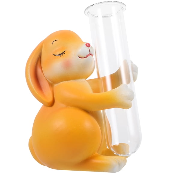 HEMOTON Vase for Flowers Desktop Rabbit Vase 9.50X7.50X6.00CM