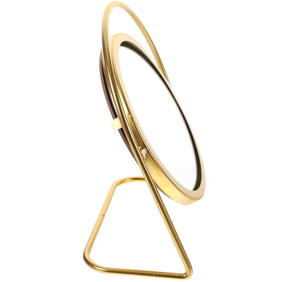 HEMOTON  Vintage Vanity Mirror Desk Magnification Makeup Miss Travel Golden