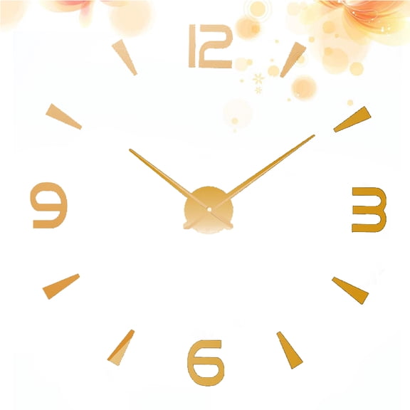 HEMOTON Wall Clock Modern Minimalist Acrylic Mirror Digital 1Pcs for Homeowners and Business Owners in Various Rooms