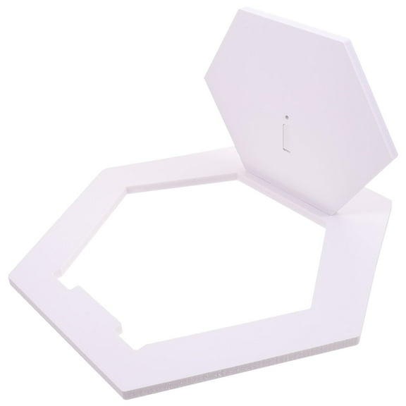 EXHUMKY White Floating Shelf for Bedroom Decor, PVC Wood Composite, 1 Set Wall Mounted Storage Display