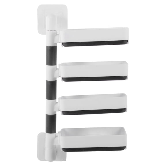 HEMOTON Wall Mounted Soap Dish with Layered Storage White PP Material for Easy Cleaning and Space Saving Use