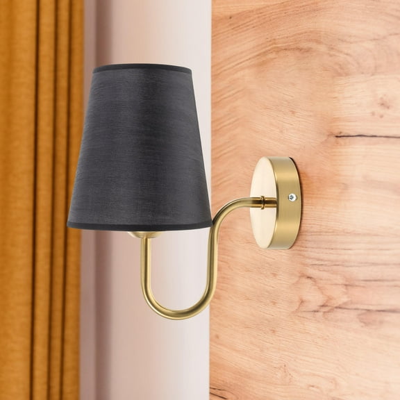 SOPOTUTU Rustic Fabric Wall Sconce Lighting for Bedroom, 1 Pack, Decorative Indoor Wall Lamp