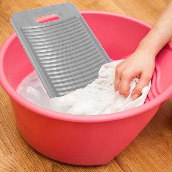 HEMOTON Washing Wear-resistant Washboard Miss 28.5X16X1.5CM Grey