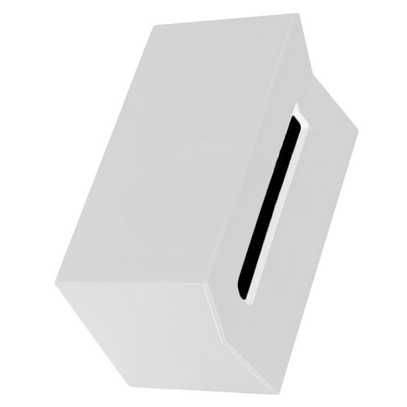 SOPOTUTU 1Pc Adhesive Back White Tissue Storage Box for Bathroom Walls