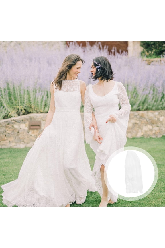 Wedding Gown Veil Attractive Embroidery Lace Bride