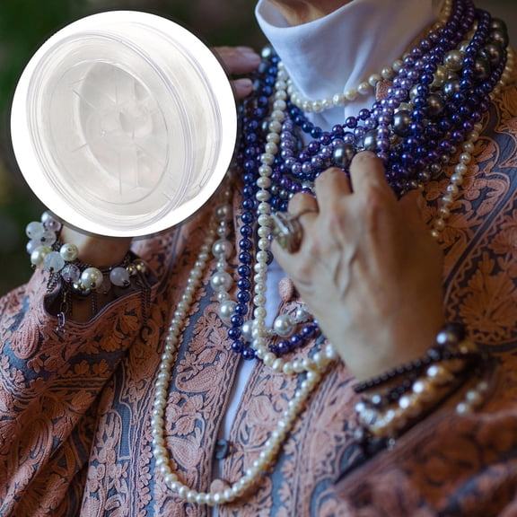 HEMOTON White Elastic Cord for Jewelry Making 40m Strong Elastic Thread Durable Flexible Easy to Use