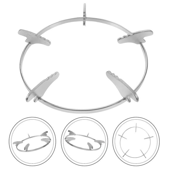 HEMOTON White Iron Wok Support Ring for Gas Stove Home Use Compact Reusable 7.87 Inches