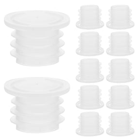 HEMOTON White PE Bottle Caps for Reusable Sealing Cover with Leak Proof Design 100pcs