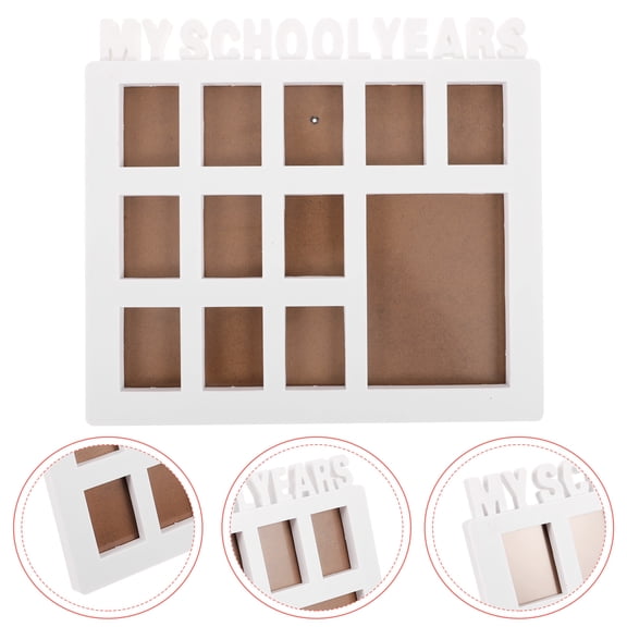 HEMOTON White Photo Collage Frame Picture Wall Decor Newborn Primary School