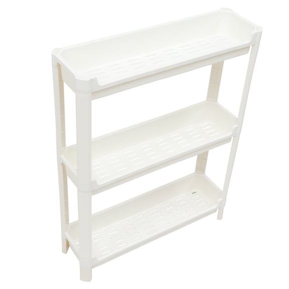 HEMOTON White Plastic Corner Rack for Home Storage with Premium PP Material and NonSlip Feet 1 Pc