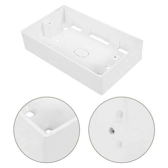 HEMOTON White Plastic Floor Socket Bottom Box for Cable Management with Thickened Design and Durable Quality