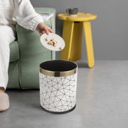 UPGRATOR Retro Trash Can Trash Storage Bin Gold 1Set 10L 10.2x8.9In