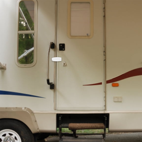 RENACLIPY White Plastic RV Door Latch for Secure Cargo Storage and Trailer Access