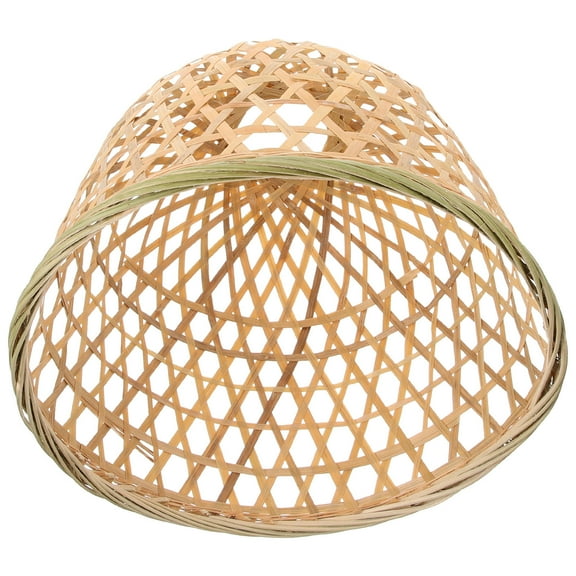 HEMOTON Wicker Lamp Shade Bamboo Lampshade 25.00X20.00X20.00CM