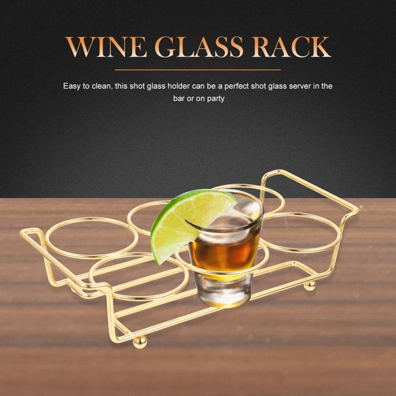 SOPOTUTU Shots Rack Wine Glass Rack Metal Storage Modern Style 1Pack